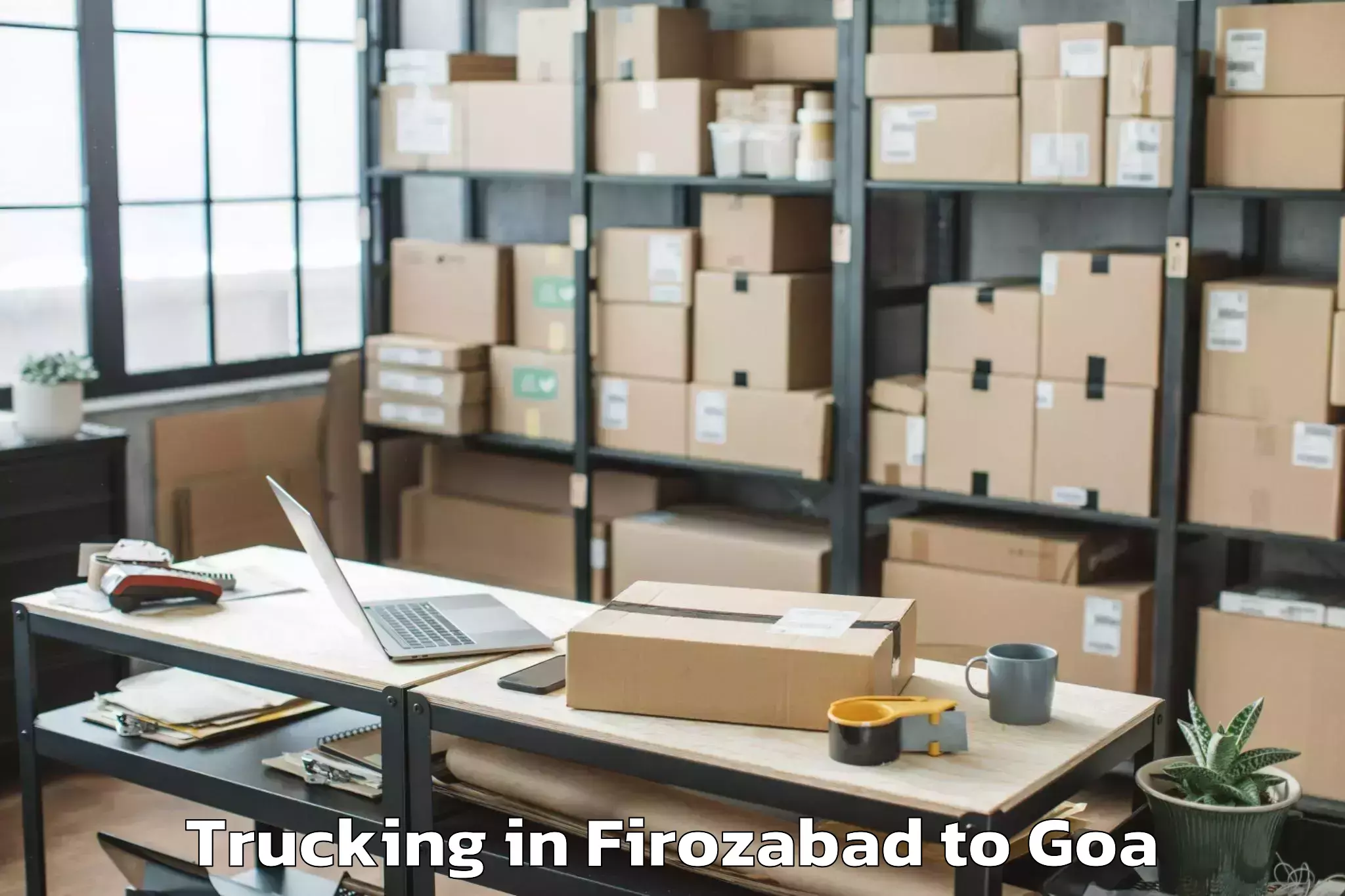 Professional Firozabad to Vagator Trucking